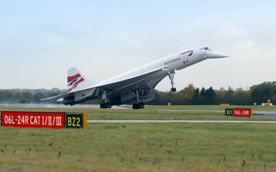 Concord arrival at Manchester Airport