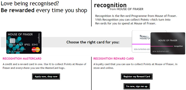 house-of-fraser-reward-card